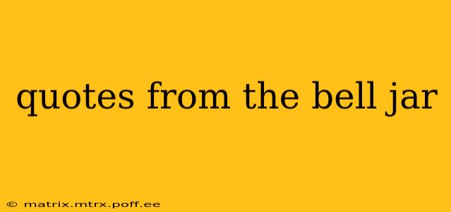 quotes from the bell jar