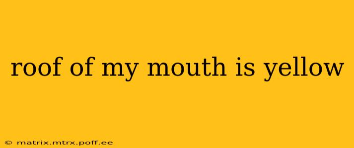 roof of my mouth is yellow