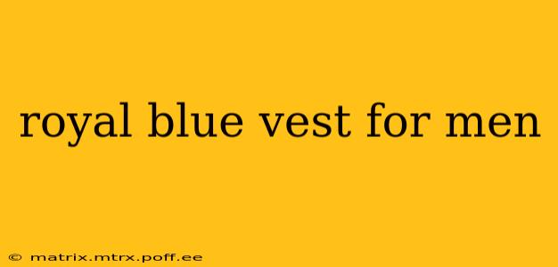 royal blue vest for men