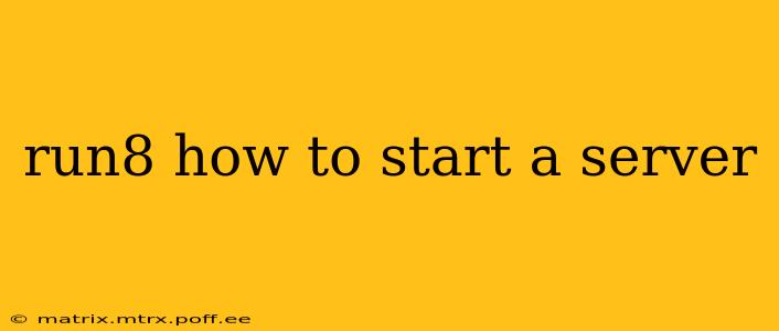 run8 how to start a server