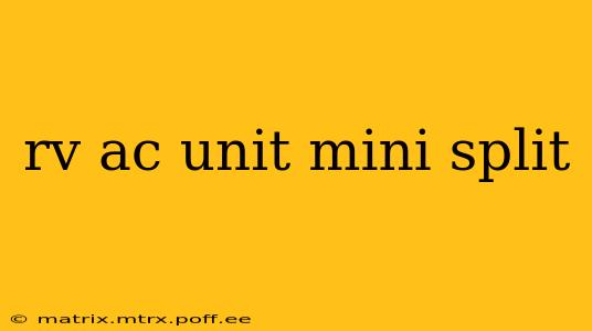 rv ac unit mini split