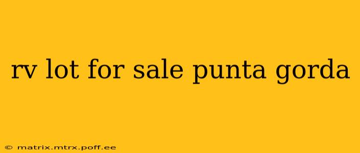 rv lot for sale punta gorda