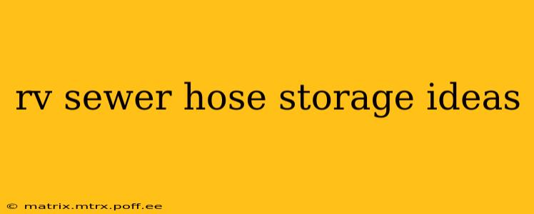 rv sewer hose storage ideas