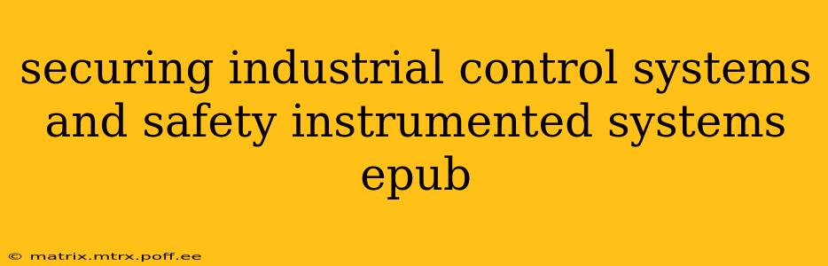 securing industrial control systems and safety instrumented systems epub
