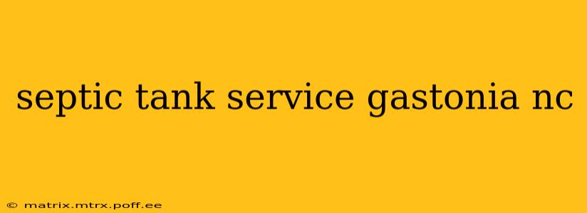 septic tank service gastonia nc