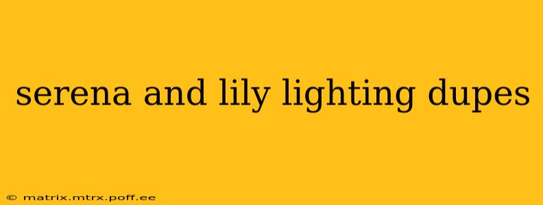 serena and lily lighting dupes