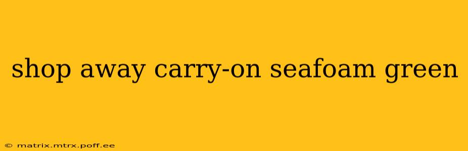 shop away carry-on seafoam green