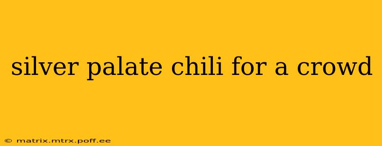 silver palate chili for a crowd