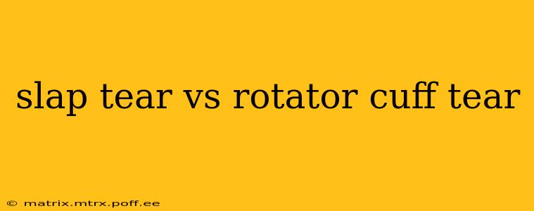 slap tear vs rotator cuff tear
