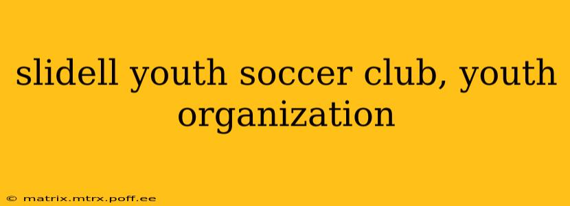 slidell youth soccer club, youth organization