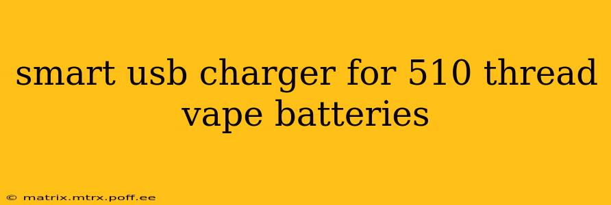 smart usb charger for 510 thread vape batteries