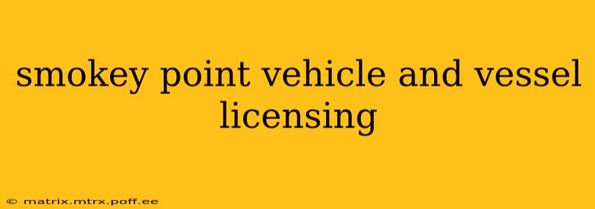 smokey point vehicle and vessel licensing