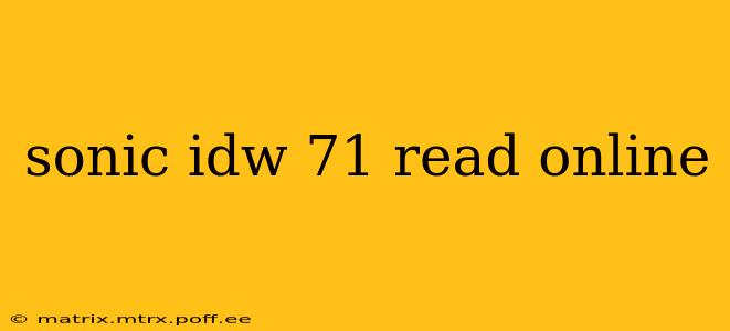 sonic idw 71 read online