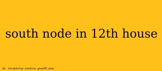 south node in 12th house