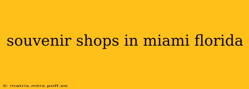 souvenir shops in miami florida
