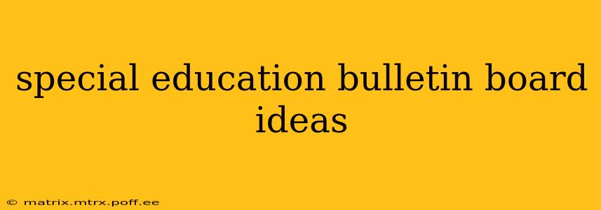 special education bulletin board ideas