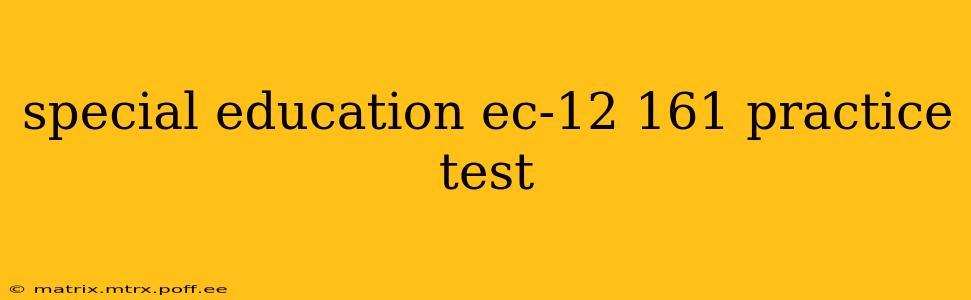 special education ec-12 161 practice test