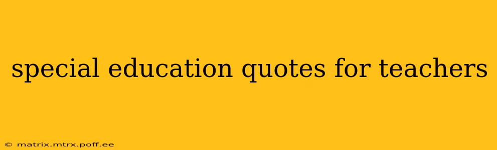 special education quotes for teachers