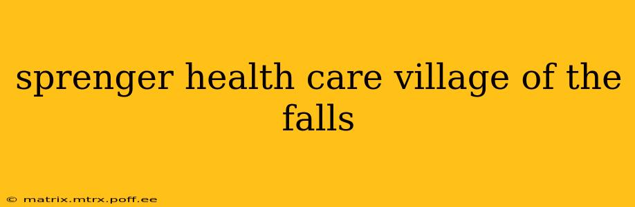 sprenger health care village of the falls