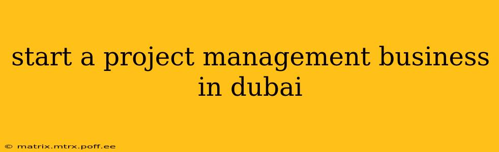 start a project management business in dubai