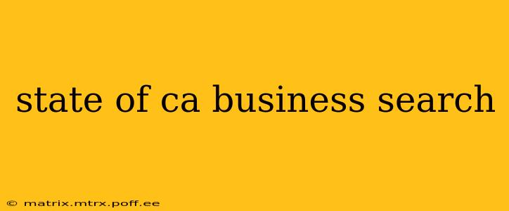 state of ca business search