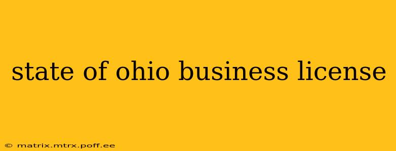 state of ohio business license