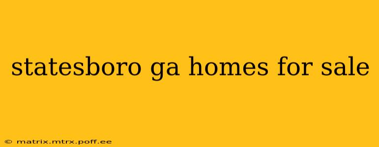 statesboro ga homes for sale