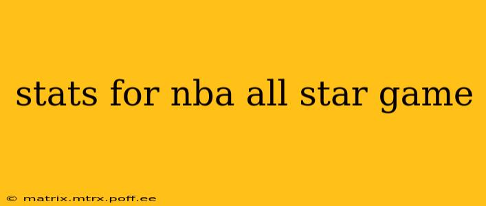 stats for nba all star game