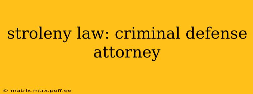 stroleny law: criminal defense attorney