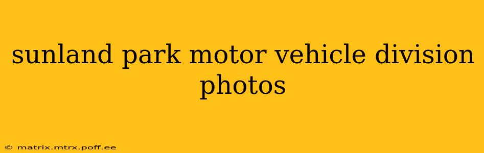 sunland park motor vehicle division photos