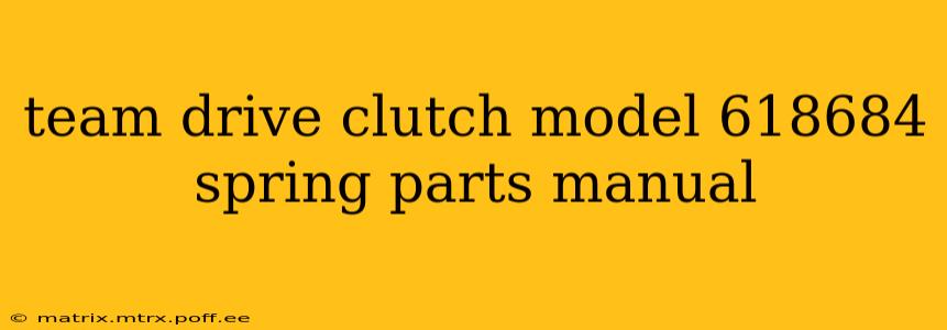 team drive clutch model 618684 spring parts manual