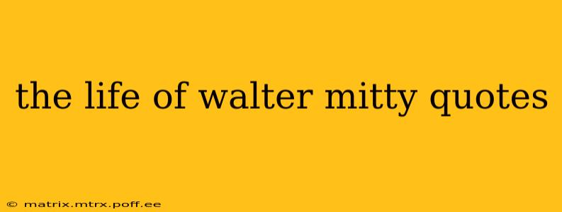 the life of walter mitty quotes