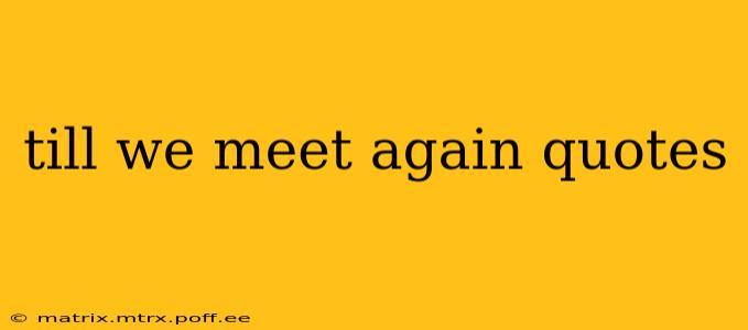 till we meet again quotes