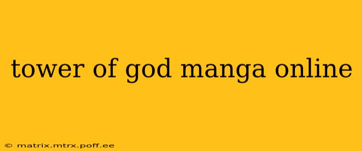 tower of god manga online