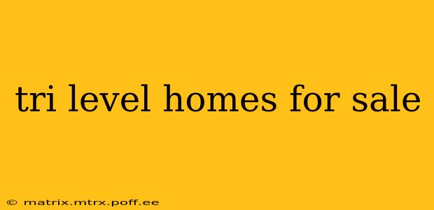 tri level homes for sale