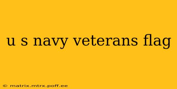u s navy veterans flag