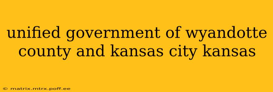 unified government of wyandotte county and kansas city kansas