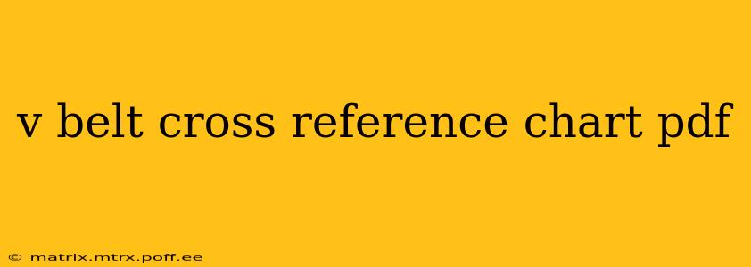 v belt cross reference chart pdf