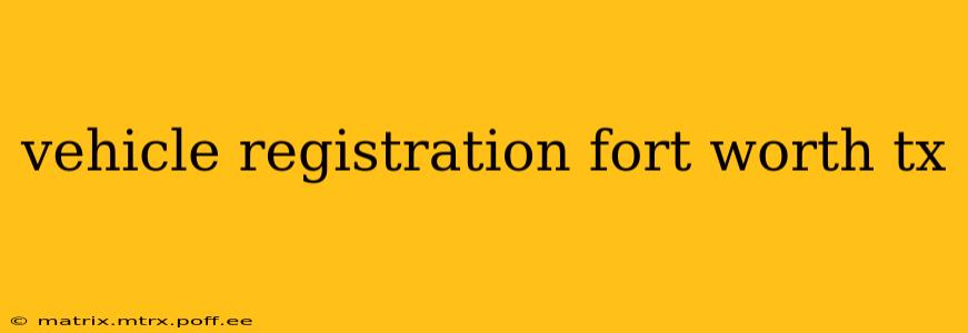 vehicle registration fort worth tx