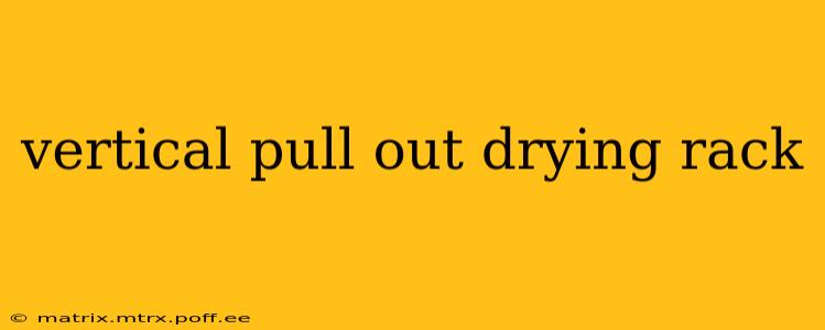 vertical pull out drying rack