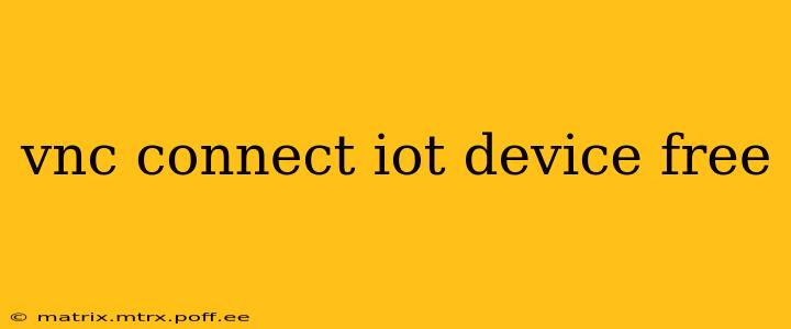 vnc connect iot device free