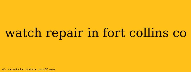 watch repair in fort collins co