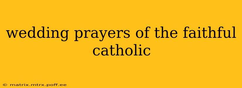 wedding prayers of the faithful catholic