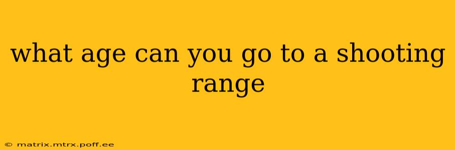 what age can you go to a shooting range