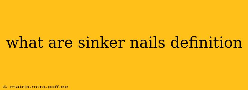 what are sinker nails definition