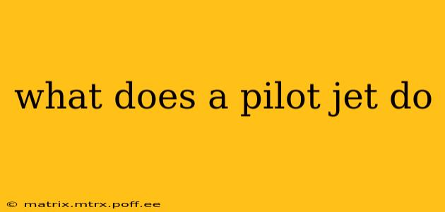 what does a pilot jet do