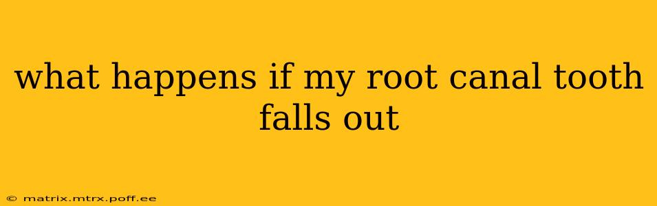 what happens if my root canal tooth falls out