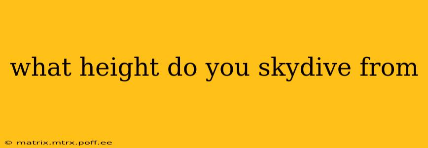 what height do you skydive from