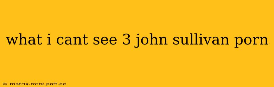 what i cant see 3 john sullivan porn what i cant see 3 john sullivan porn