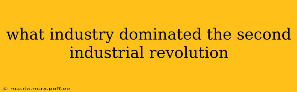 what industry dominated the second industrial revolution